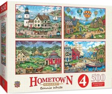 MasterPieces jigsaw puzzle, Hometown Gallery 4-pack, 4x500 pcs