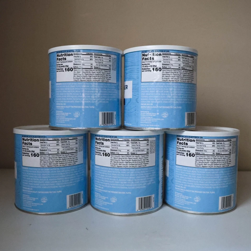 5 latas Earth's Best bebida de leche orgánica en polvo fórmula para niños pequeños con hierro 21 oz 26/04 Foto 3 de 4