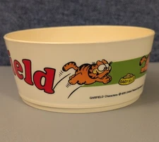 Vintage Garfield Bowl - 1978 Deka Plastics USA - Odie Jim Davis Cat Kids Cereal