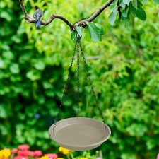 Birds Feeder and Birdbath Bowl with Chains Bird Food Tray for Gift Lawn