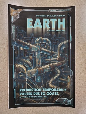  Matt Dinniman DUNGEON CRAWLER CARL Signed Print Level 7 Lit Escalates