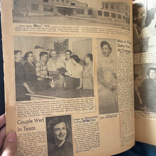 Stained And Ripped Paper Vintage 1950s Scrapbook Marilyn Monroe Elvis Presley Green Bay History ...