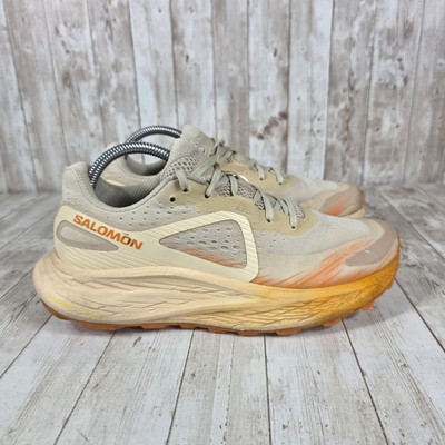 Salomon Glide Max TR Trail Running Shoes Sneakers Beige Orange Women's US 9