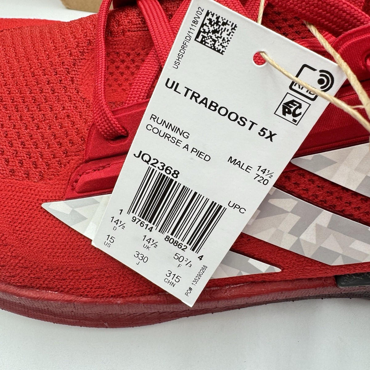 adidas Ultraboost 5X Men Size 11.5 Patrick Mahomes Running Shoes JQ2368 Red Grey adidas Ultraboost 5X Men main image 3