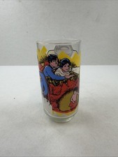SUPERMAN glass 1978 MOVIE PEPSI 5 1/2 tall CAPED WONDER Bright Graphics 16oz VTG