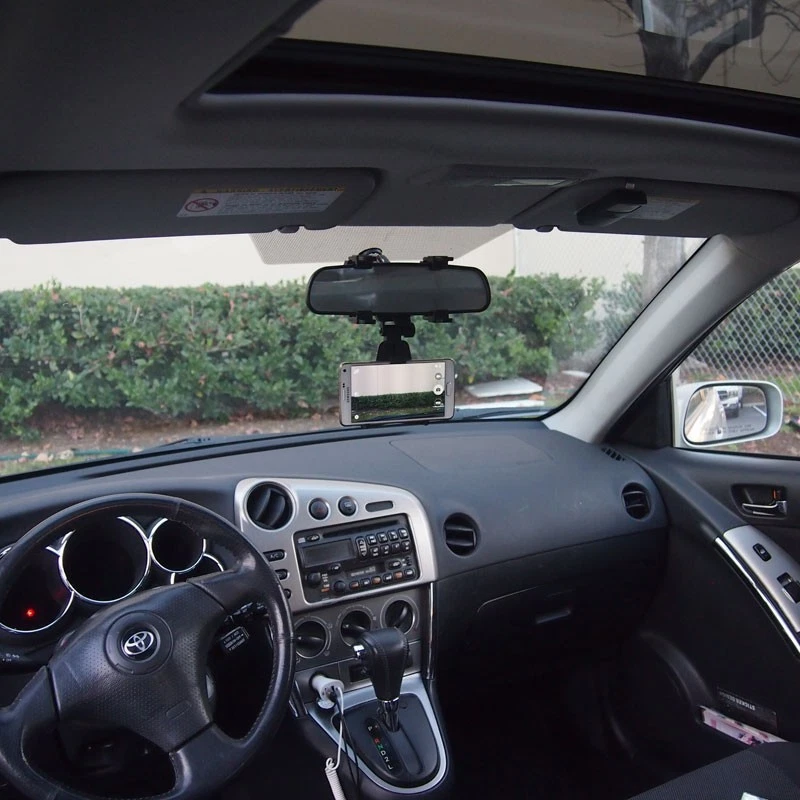 Car Recorder Rearview Mount Holder+Fix Base Blind Spot Mirror For Mobile Phone - Image 3 of 4