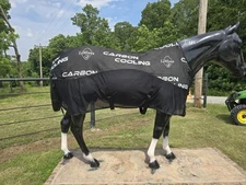 72" LeMieux Carbon Cooler Blanket Black Fly Sheet