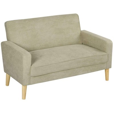 Zweisitzer Sofa mit Samt-Feeling - Beige