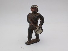 "White Helmet" Vintage Barclay B214 Drummer Drumming Drum Toy Soldier