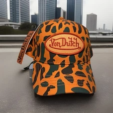 Von Dutch Trucker Hat Snapback Cap Orange
