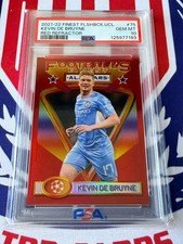 2021-22 Topps Finest Flashbacks Kevin De Bruyne Red /5 PSA 10