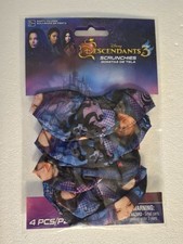 DISNEY DESCENDANTS 3 SCRUNCHIES 4CT PKG  NEW 