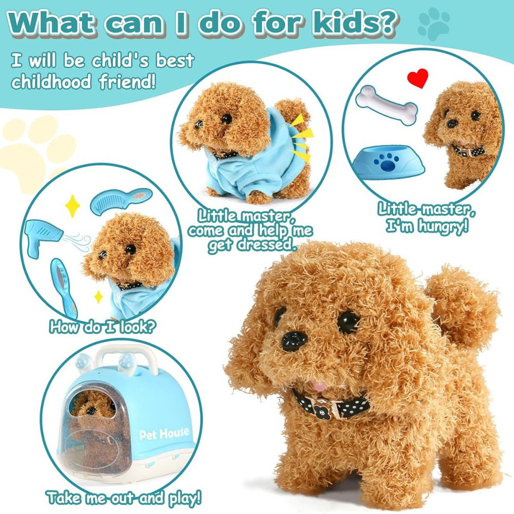 Giocattolo per Cani Bambini Giocattolo Cane Elettrico Con Tanti Accessori Idee Regalo foto 4
