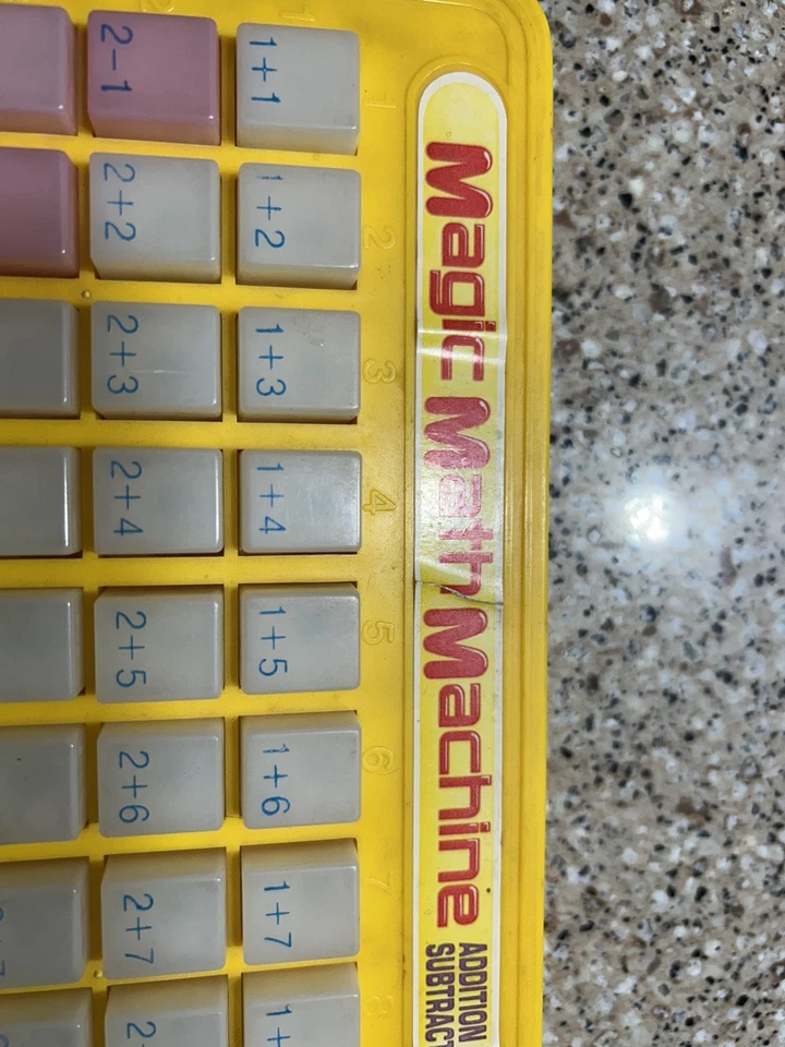 Magic Math Machine Addition & Subtraction Press & See Learning Board 1988 Lanard - Image 4 of 4