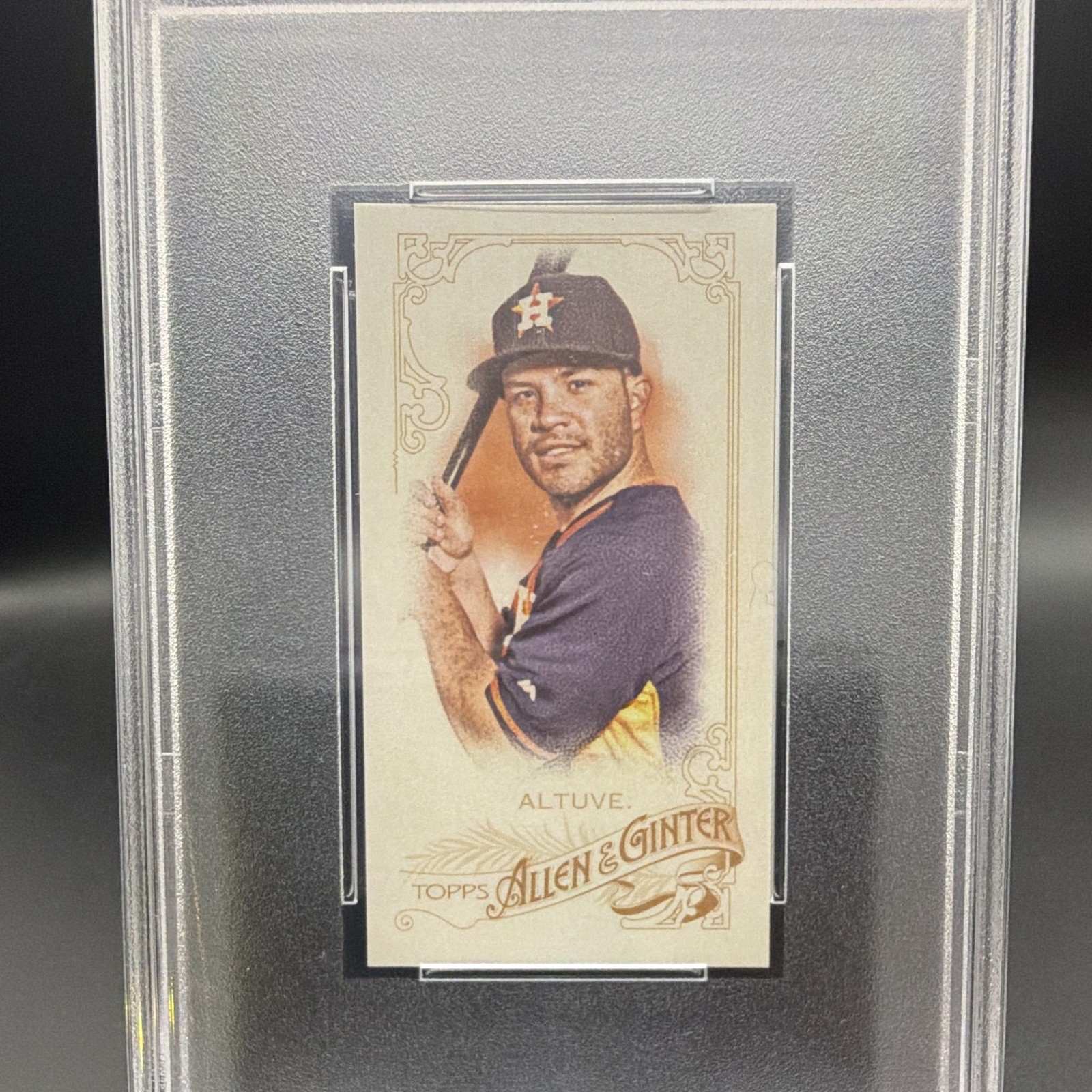 Topps 2015 Allen & Ginter Jose Altuve #140 Mini A&G Back PSA 9 view 3