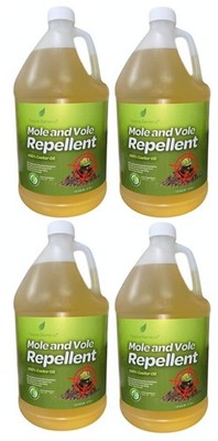 Mole Vole Repellent 100% Castor Oil Pet Safe Non Toxic 4 Gallon Natural Elements