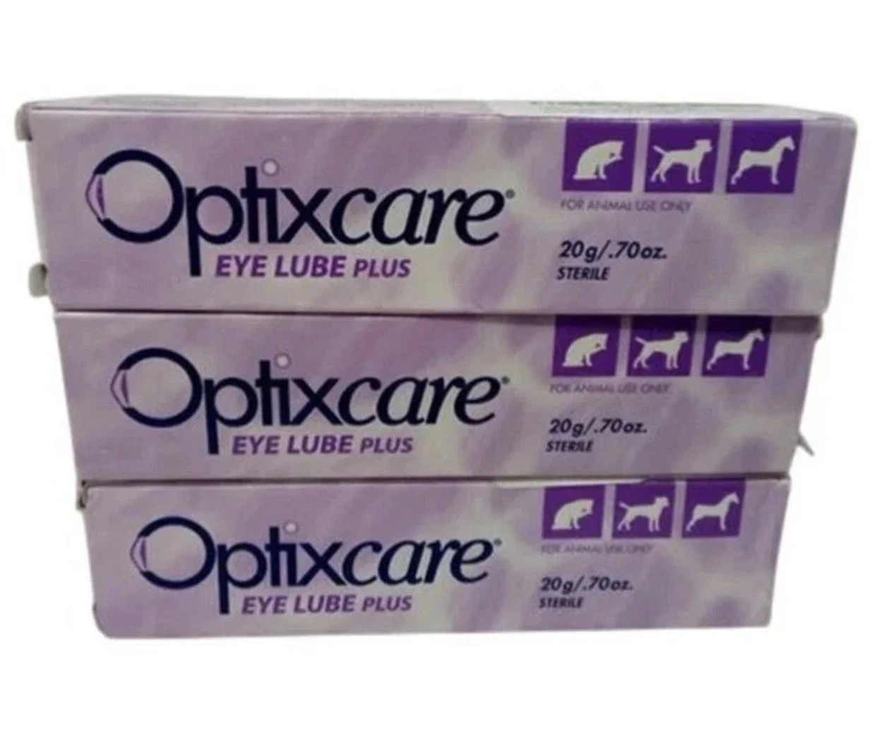 Optixcare Pet Eye Lube Plus + 20g Purple Hyaluron For Dog/Cat/horses(3 PACK) New