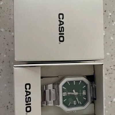 Casio Analog Stainless Steel Green Dial Quartz MTP-B195D-3AV Men's