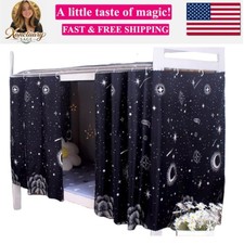 Dorm Bottom Bunk Bed Curtains Privacy Curtains 350g Dustproof Breathable Sing...