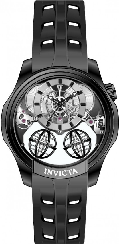 NEW INVICTA 47374 SPECIALTY TWIN AXIS SKELETON DIAL QUARTZ BLACK