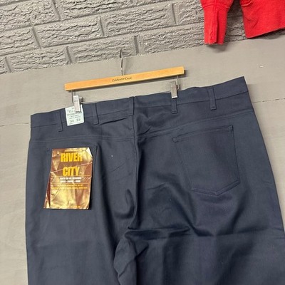 River City Big Men Workwear Navy Blue Straight Leg Pants 50x29 NWT 4221