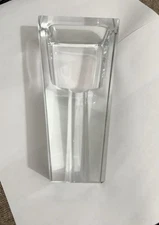 MCM GLASS CRYSTAL CIGAR TABLE ASHTRAY Heavy Near Mint Tobacciana 7.5” Long