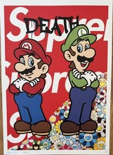 Ltd edition Death NYC print Sup Mario. M and Luigi Supreme and Takashi Murakami