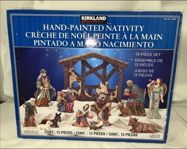KIRKLAND「キリストの誕生」13ピースセット Kirkland Signature 13 Pc. Hand Painted Nativity Set *niob* for
