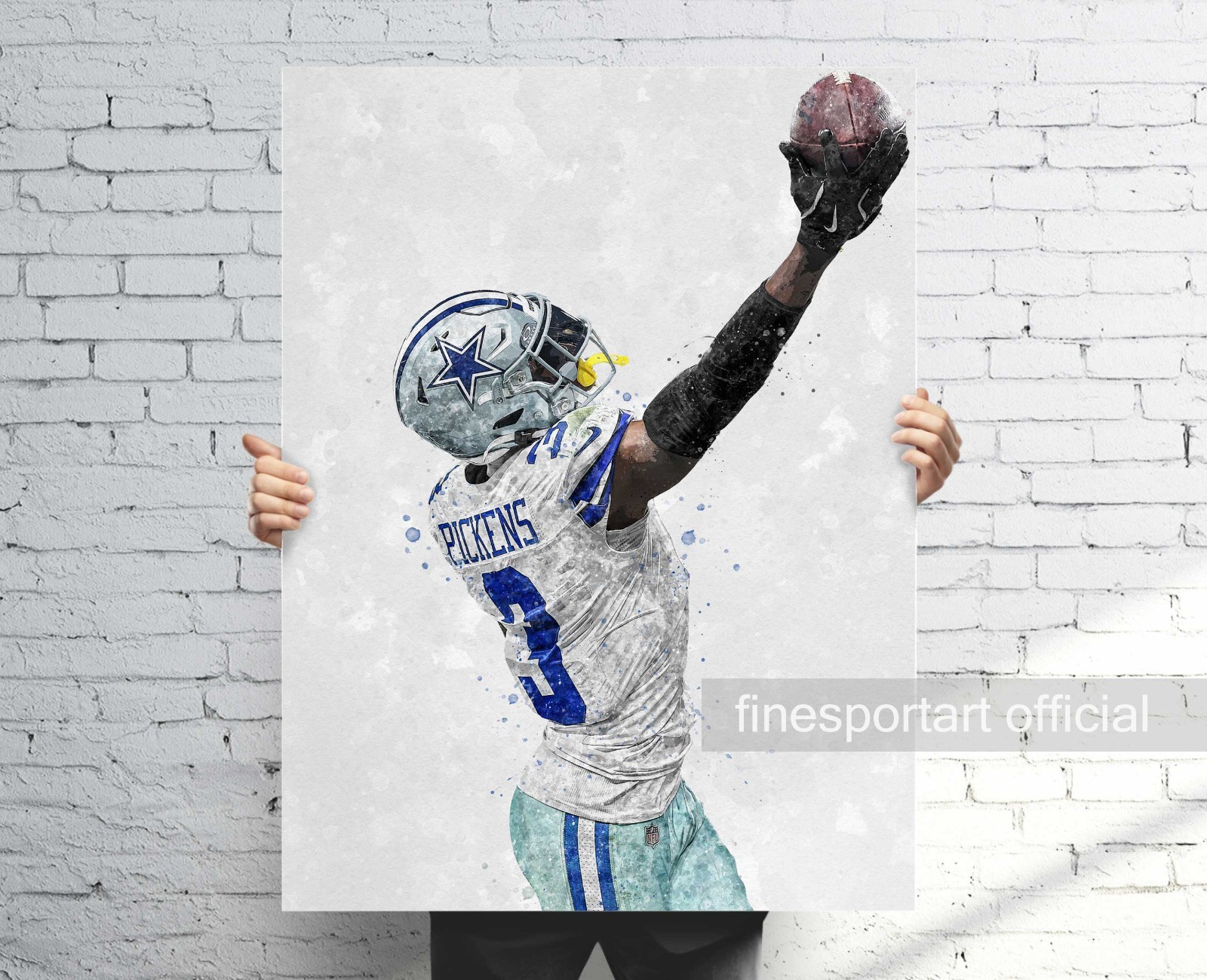George Pickens Tela Wall Art/Poster Dallas Cowboys Calcio Stampa Tifoso Regalo