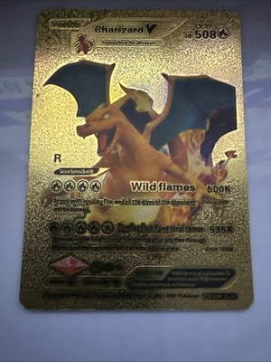 2022 POKEMON CHARIZARD V WILD FLAMES GOLD CARD 508HP MP