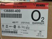 Rehau RAUPEX 136880-400, 5/8" x 400', with O2 barrier