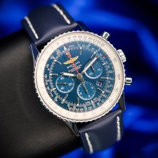 Breitling Navitimer B01 AB0127 46mm Steel Chronograph Blue Dial Box & Papers 4