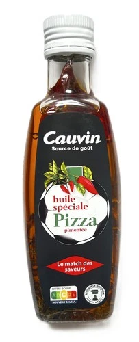 Kräuter und Chili Öl Pizza Öl mit Einlage Cauvin aus Frankreich 220ml Flasche - Bild 1 von 2