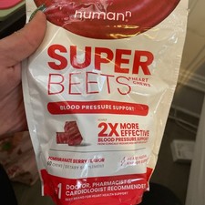 HumanN SuperBeets Heart Chews, Pomegranate Berry Flavor - 60 Count 3/26