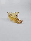 Fenton Gold Iridescent Legend of the Secret Carnival Glass Slipper