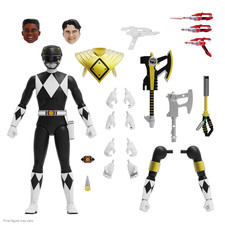 Super7 Ultimates Mighty Morphin Power Rangers Black Ranger - 7 Power Rangers