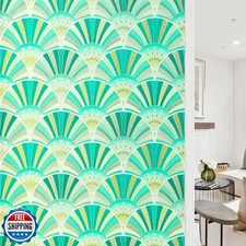 Beautyhero Window Privacy Film, Frosted Reeded Glass Cling, 3D Decorative Cov