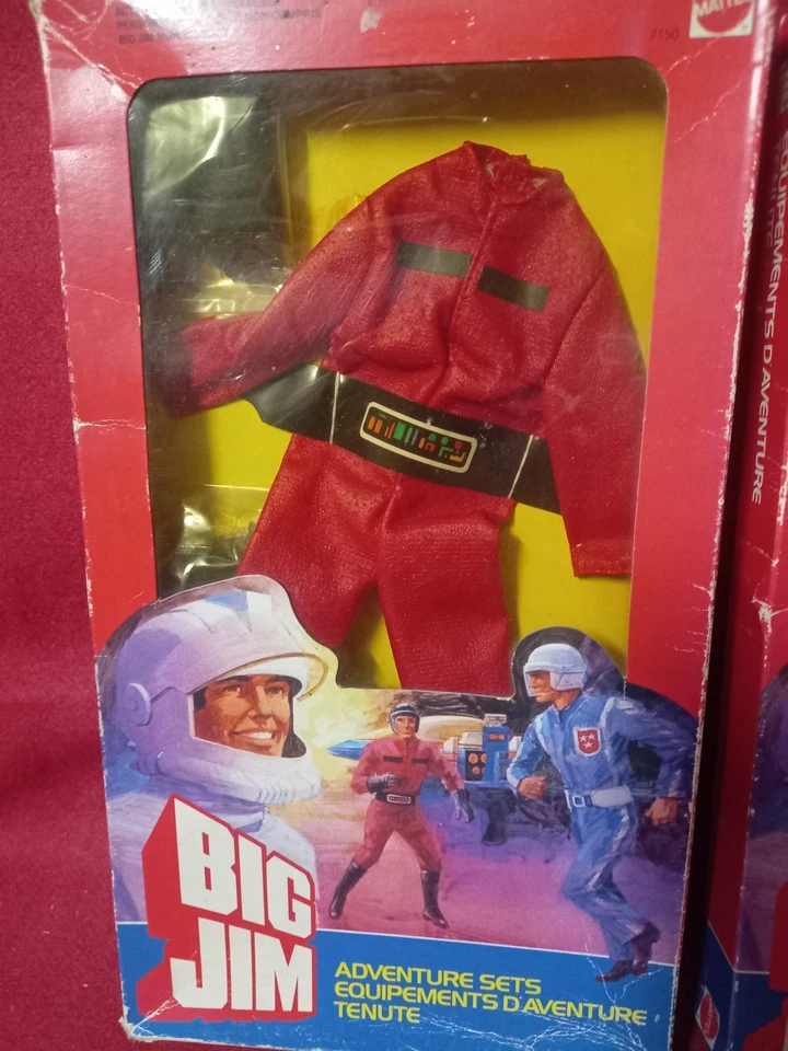 BELLISSIMI E RARI VESTITI PIU' ADESIVO BIG JIM MATTEL 1984 REF 7150 7147 TAIWAN - Immagine 2 di 4