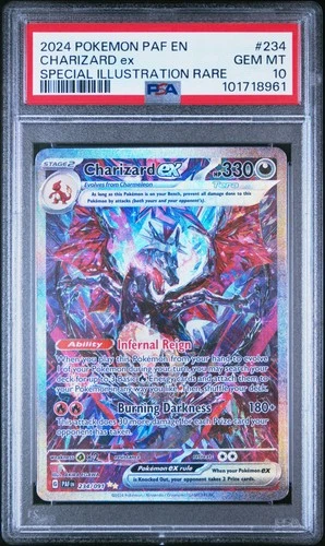 Charizard EX 234/091 PSA 10 paldean Fates Pokemon Card Game