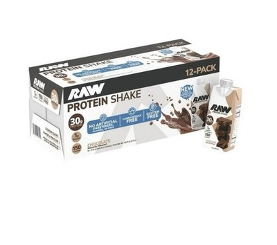 RAW Chocolate Protein Shake 12-Pack Ready-to-Drink, 30g Protein, 11 fl oz