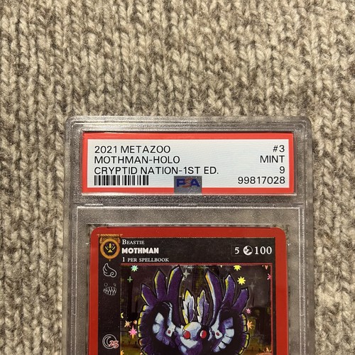 Metazoo Mothman PSA 9 Mint Cryptid Nation 1st Edition Full Holo 2021 - Picture 2 of 6