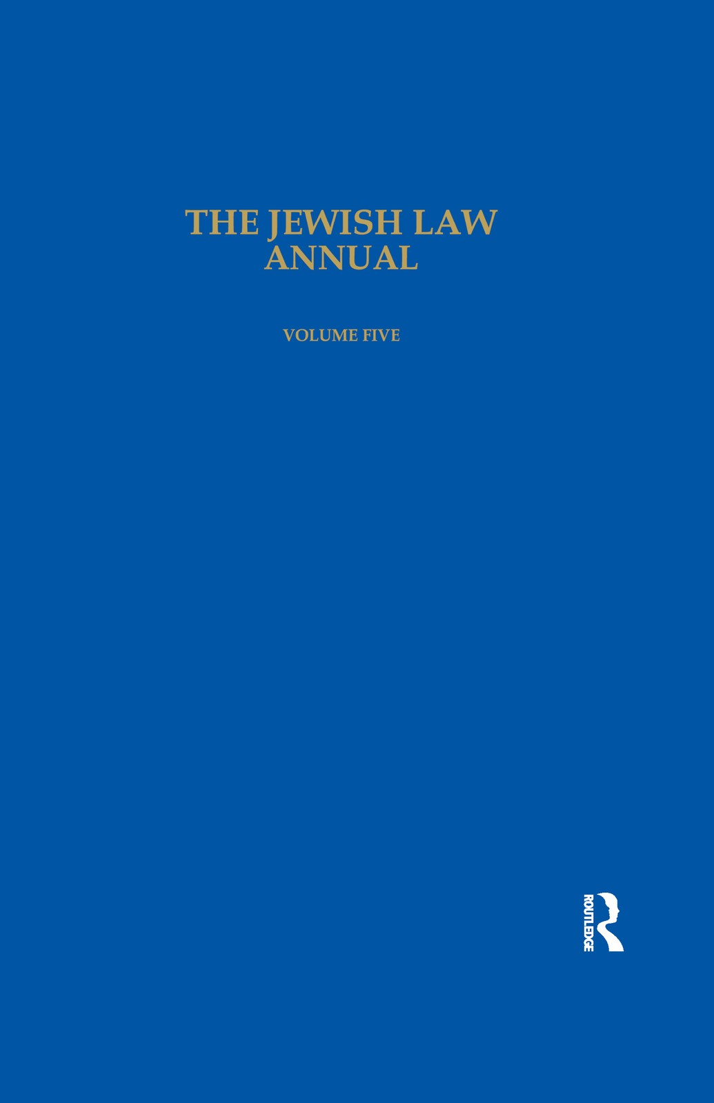 Jewish Law Annual Volume 5