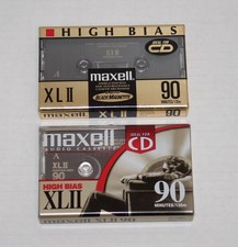 2 New Sealed Maxell XLII High Bias Cassette Tape 90 Minutes - Free Shipping