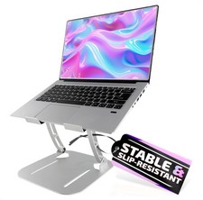 Computer Stand Adjustable Height Angle Portable Holder Ventilation Slots Desk