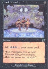 1x Dark Ritual Heavy Play MTG Magic - Kid Icarus -