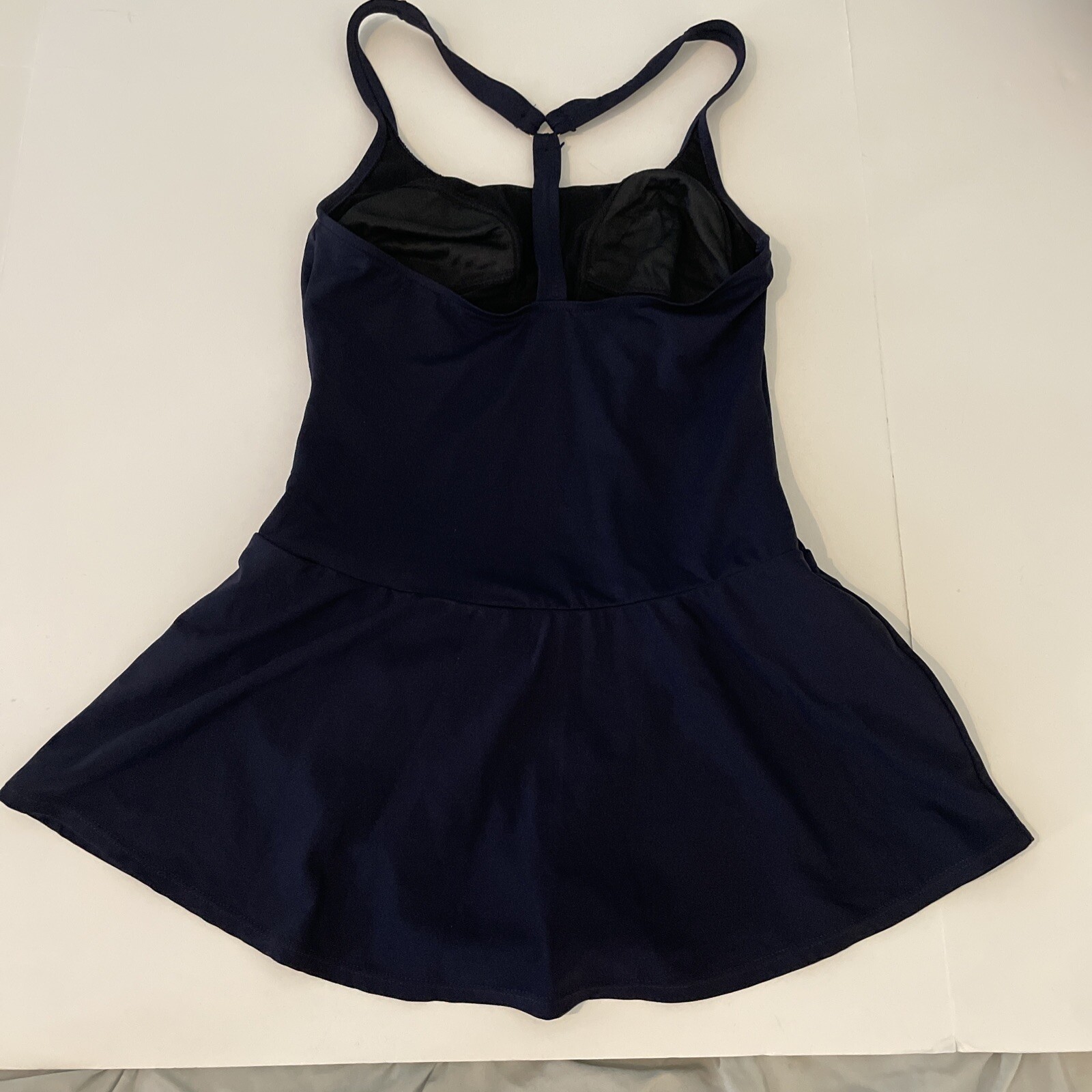 Lauren Ralph Lauren Swimsuit 14 Skirted Navy Blue Gem