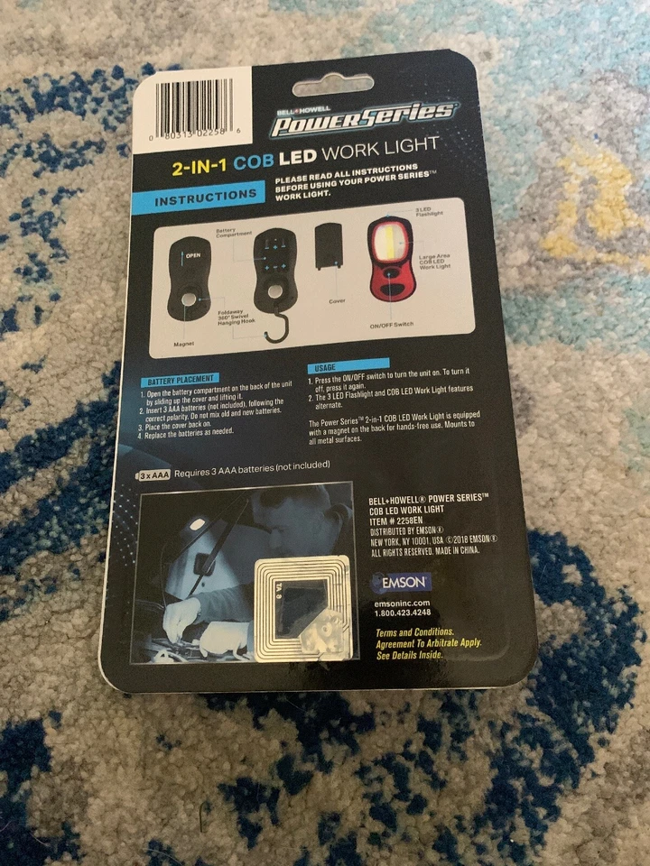 Bell Howell Power Series 2-in-1 Work Light COB LED Light 160 Lumens BRAND NEW - Image 2 of 2
