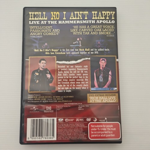 Rich Hall Hell No I Ain't Happy (DVD, 2009) Standup Comedy ! VGC Fast Post 7 - Picture 4 of 8