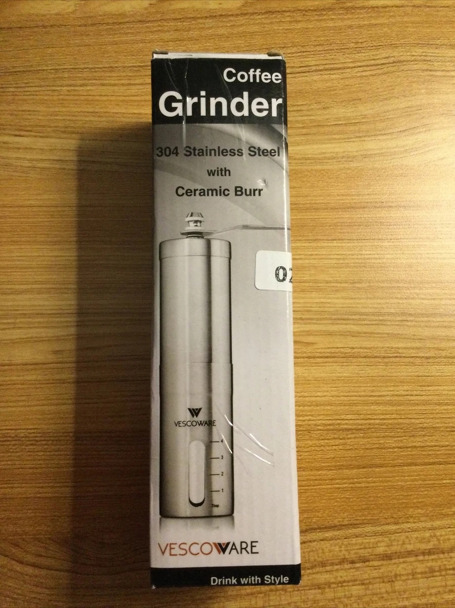 Vescoware 304 Stainless Steel Manual Coffee Grinder With Conical