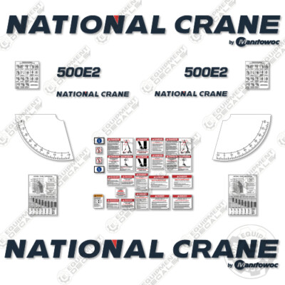 Fits National 500E2 Decal Kit Crane Replacement Decals - 3M Vinyl!
